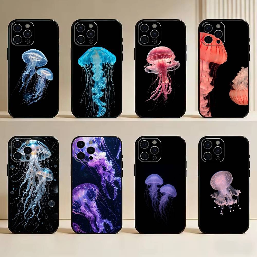 Медуза Океаническая Чехол для телефона Силиконовый Мягкий Для IPhone 17 16 15 14 13 12 11 X XR Plus Pro Max Plus