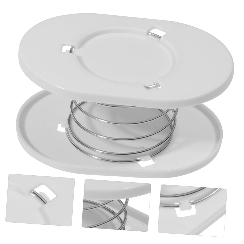 STOBAZA Держатель для бумажных салфеток из двух частей с пружиной для кухни, Металлическая пружинная опора, Белый, ПП