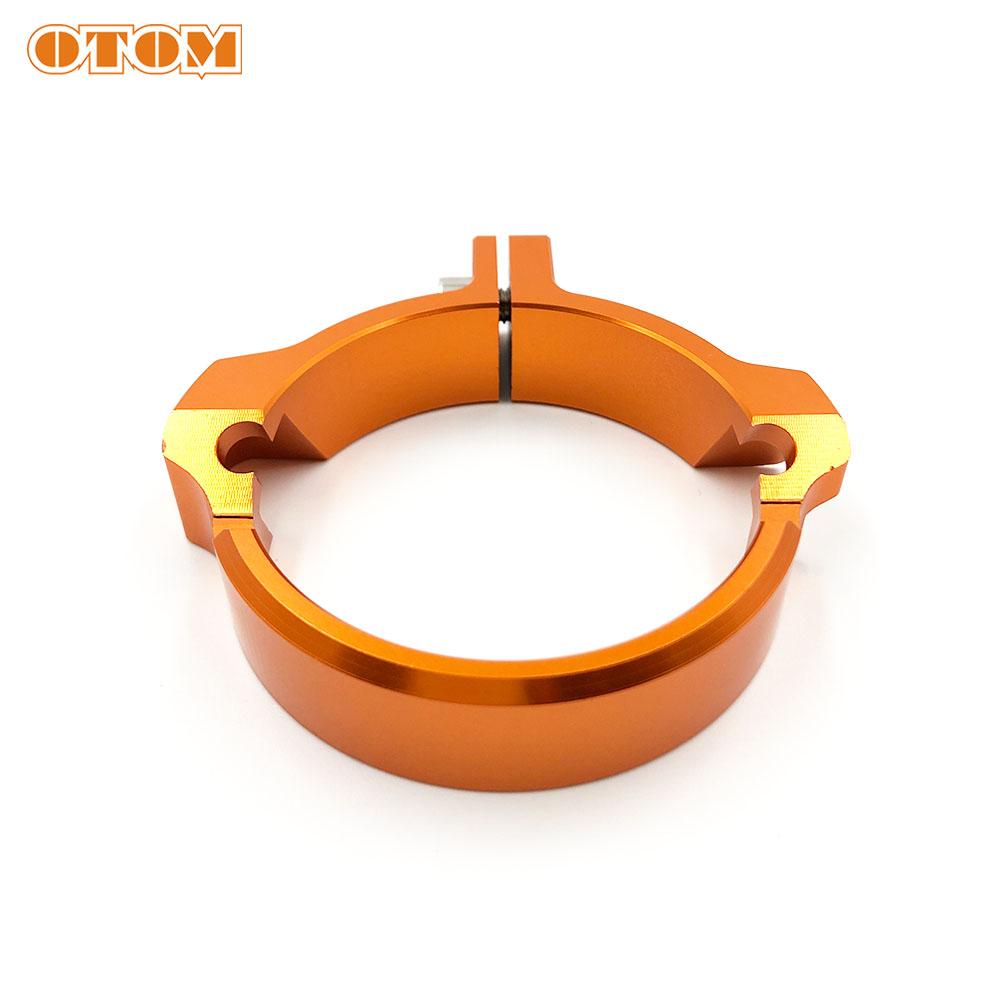 OTOM Motorcycle Exhaust Muffler Pipe Clamp Adaptation Flange CNC Aluminum Reinforcement O-ring For KTM SX XC XCW HUSQVARNA TE