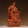 Классическая резьба по дереву, украшения Гуань Гун, гостиная, боевые искусства и боги богатства, предложение изделий ручной работы из красного дерева