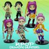 6 шт./набор с коробкой KPop Demon Hunters Superstar Руми Мира Зои Акриловая ПВХ Фигурка Игрушка Аниме Фигурка Кукла Для Поклонников Подарок