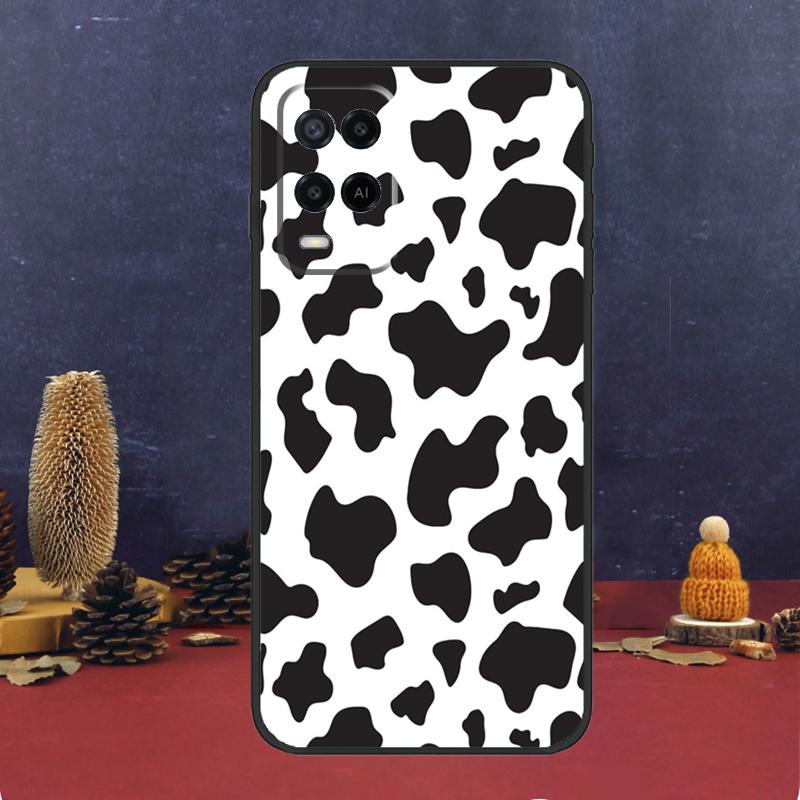 Чехол Белый Черный Коровья Шкура Для Oppo A94 A74 A54 A15 A17 A57 A6 A5 Pro A16 A76 A96 A40 A60 A80 A18 A38 A58 A78 A98