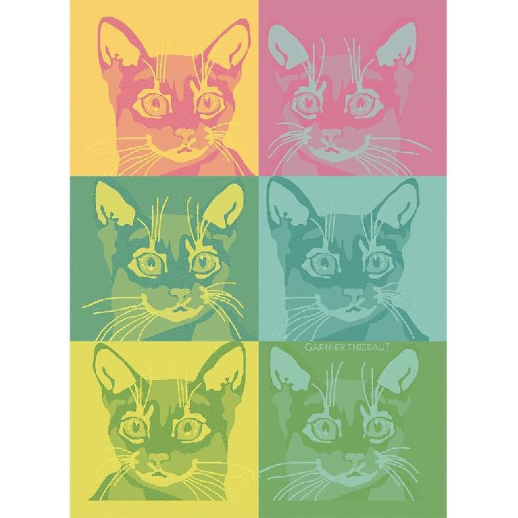 Garnier Thiebaut Jardin Spirituel Vert (Green Spiritual Garden) French Kitchen Towel 22"x30", Cotton, Jacquard