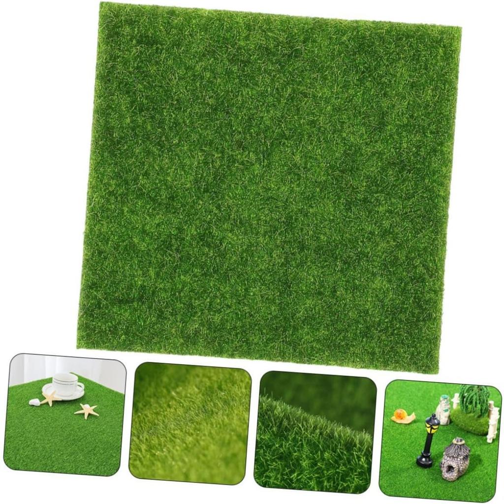 Grass Mat Realistic Artificial Grass Mat Green Fake Turf Artificial Grass Mats Decorative Turf for DIY Landscape Projects