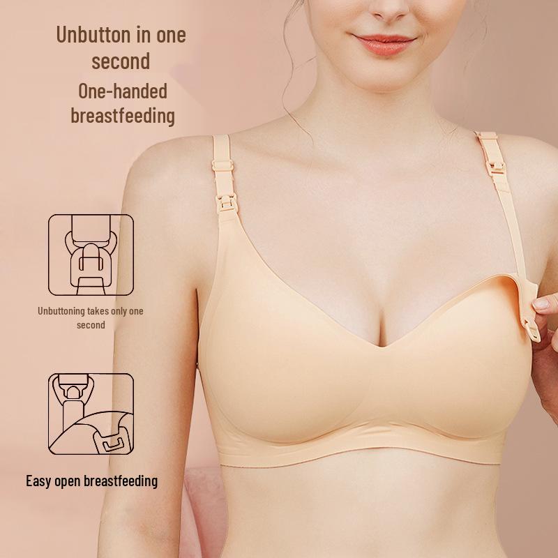 Бесшовный поддерживающий топ для кормления, бюстгальтер для беременных - Без косточек, застежка спереди, большой размер, послеродовой
