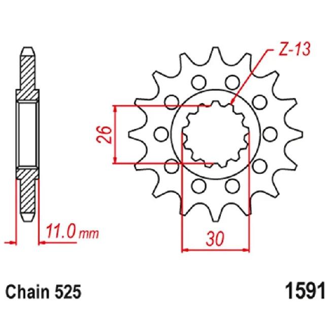 For Yamaha MT-07 MT07 MTN690-A 2014-2024 Tracer 700 2017-2024 525-16T Motorcycle Front Sprocket
