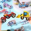 30Pcs 3D Cartoon Car Paper Jigsaw Puzzle Construction Truck Toys Kids Birthday Party Favors Gift for Guests Goodie Pinata Filler
