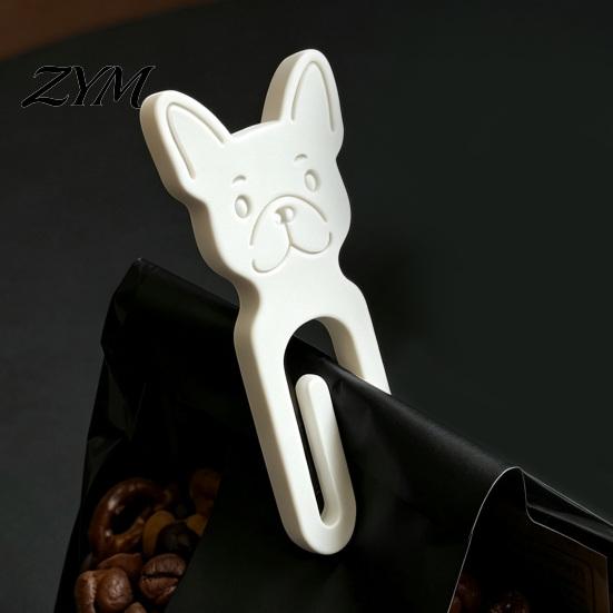 Cute Animal Binder Clips 10Pcs 3D Printed French Bulldog Chip Clip, Food Bag Paper for Snacks, Resealable Kitchen Organizer, Plastic Sealing