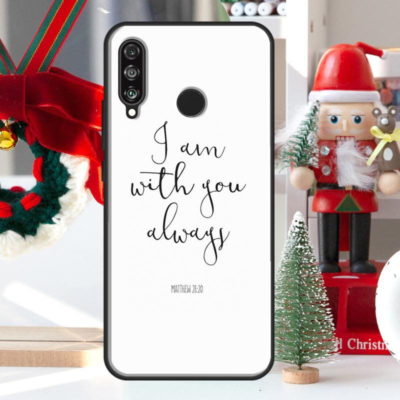 Крест с библейским стихом Иисуса Христа для Huawei Nova 9 10 SE 11 Pro Y60 Y70 Y90 Y61 Y91 Y72 Y73 12i 11i 8i P20 P30 P40 Lite Чехол