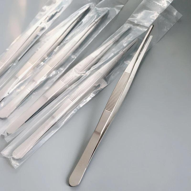 1 шт., высококачественные медицинские инструменты, анти-йодные длинные щипцы из нержавеющей стали, пинцеты, пескоструйная обработка