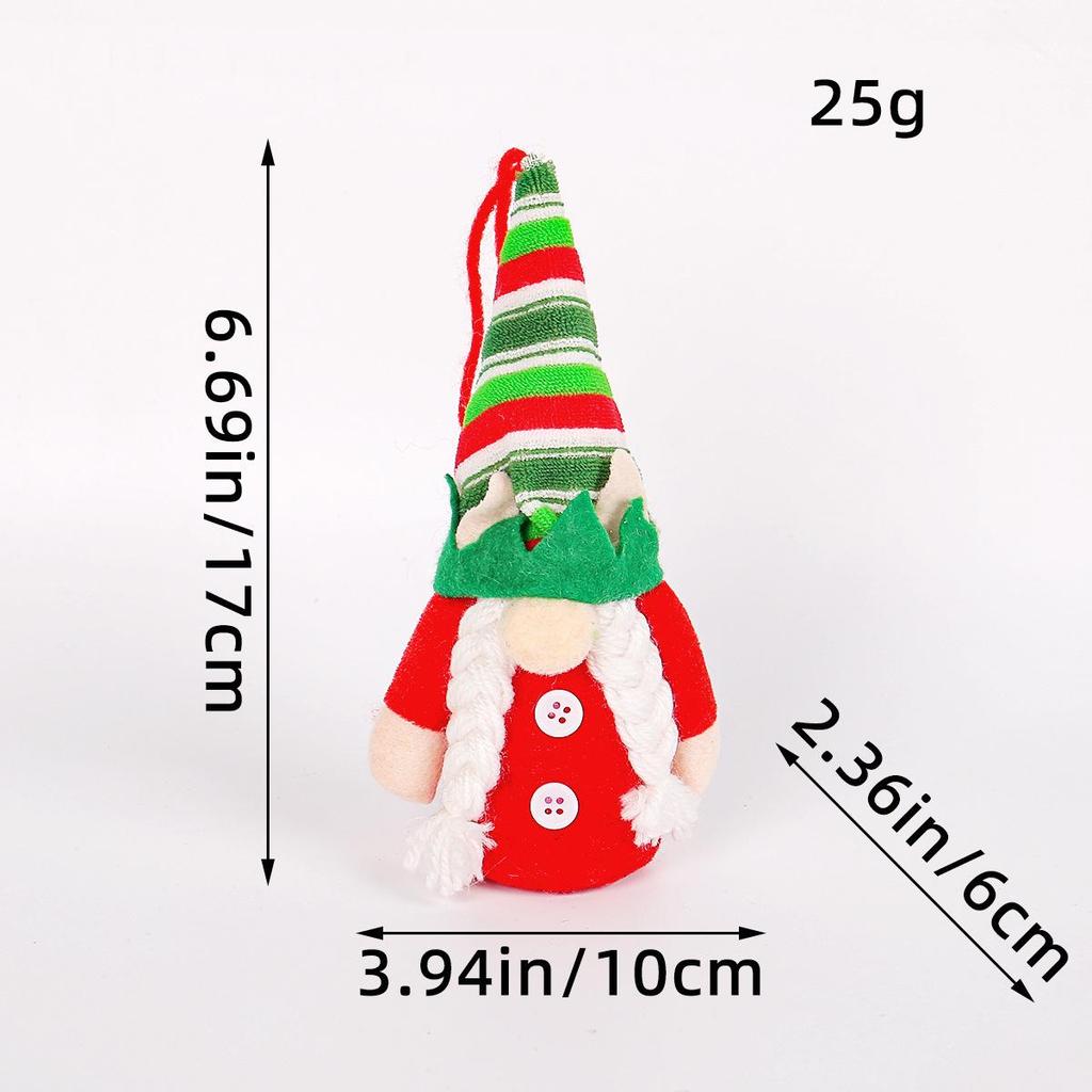 Кукла Рудольф и украшения в виде гномов без лиц с огоньками и пайетками для Рождества