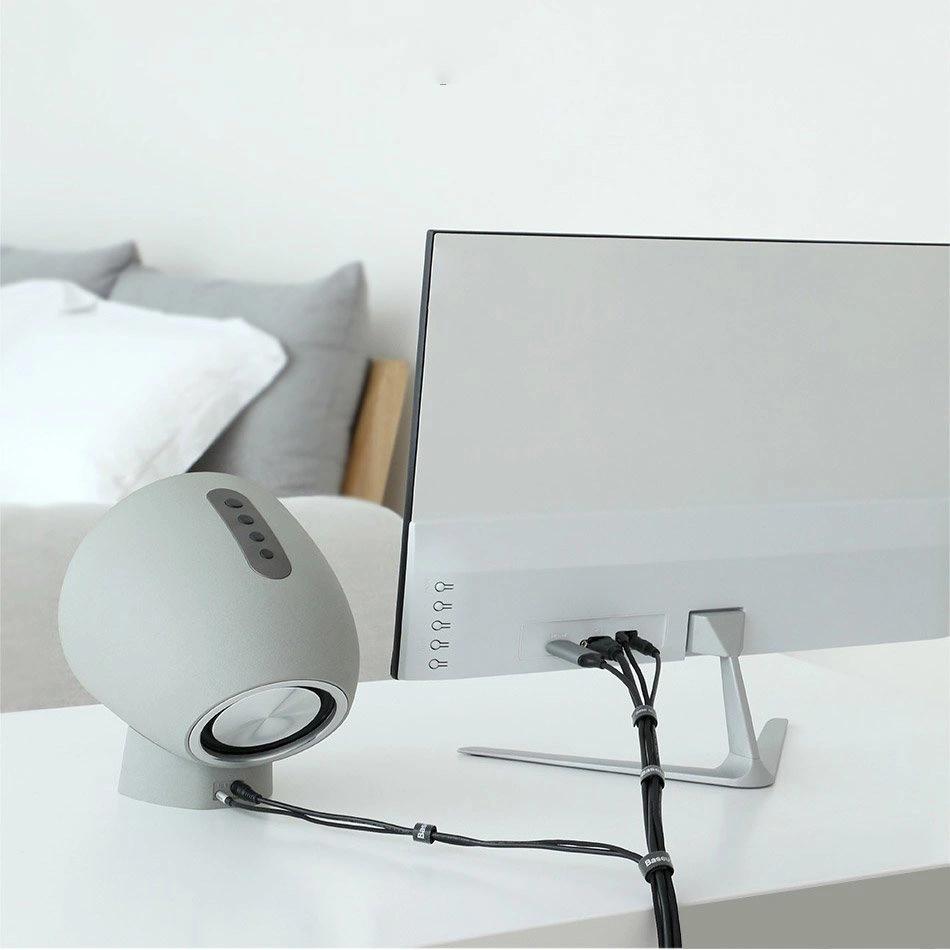 Baseus Rainbow Circle Hook And Loop Straps - Velcro Tape, Velcro Cable Organizer 3M Black (Acmgt-F01)