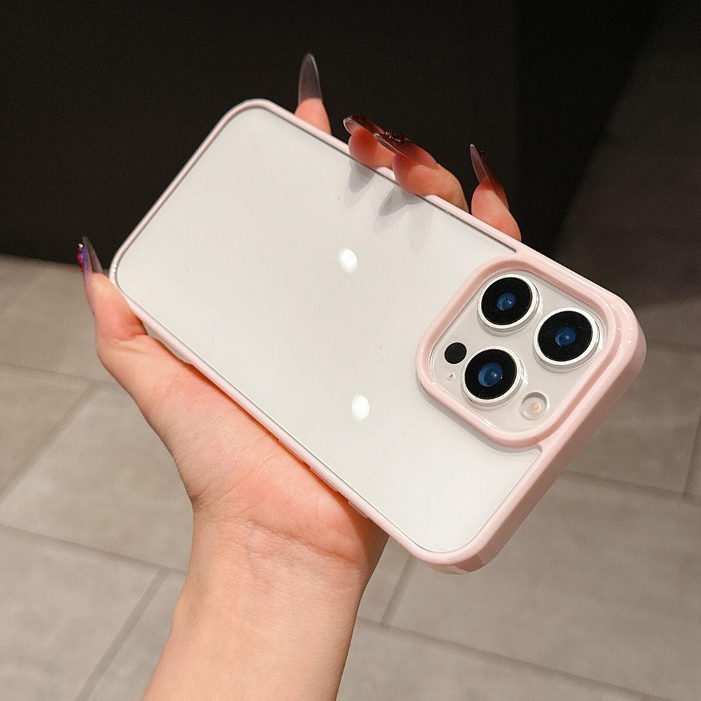 Роскошный Прозрачный Чехол для Телефона Конфетных Цветов Для iPhone 11 12 13 14 15 16 E Pro Max Plus Прозрачный Акриловый Бампер Задние Чехлы Обложка