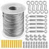 Набор из 56 шт. 15 м трос 2 мм трос из нержавеющей стали с крюком мини-набор с ПВХ покрытием сверхпрочный 304 нержавеющая сталь