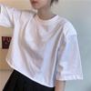 Short Sleeve T-shirts Women Solid Cropped Tops Sexy Stylish Harajuku Streetwear Girls Cool Loose All-match Korean Style Casual
