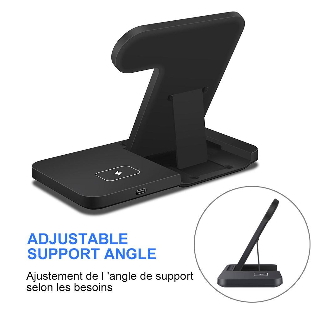 3 In 1 Qi Wireless Charger for Apple Watch Airpods Station for IPhone 13 12 11 Pro Max X Xs Xr 8 Samsung Galaxy S30 S21 S20 S10 S9 Huawei