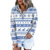 Женские повседневные модные принты с длинным рукавом на пуговицах пуловеры с капюшоном толстовки