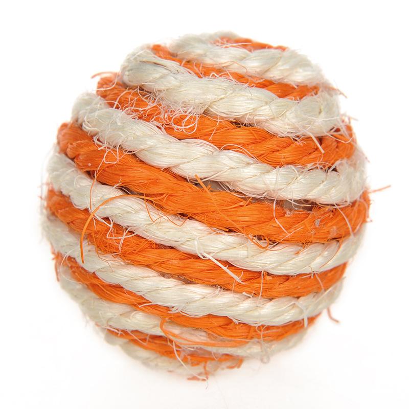HOOPET Cat Sisal Rope Weave Ball Teaser Play Chewing Scratch Catch Toy Interactive Scratch Chew Toy For Pet Cat Dog Supplies