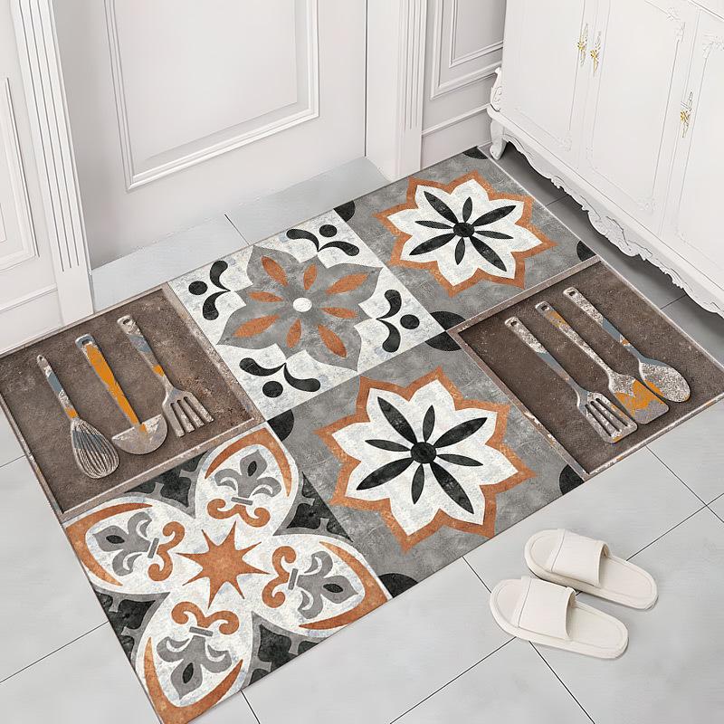 Входной коврик Коврик для ванной Водонепроницаемый ковер Грязеотталкивающий коврик Бытовой коврик для ног Дверной коврик