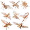 Nicheez 3D Wooden Puzzle Assembly Kit, Set of 8 Insects, Interior Model, Educational Gift