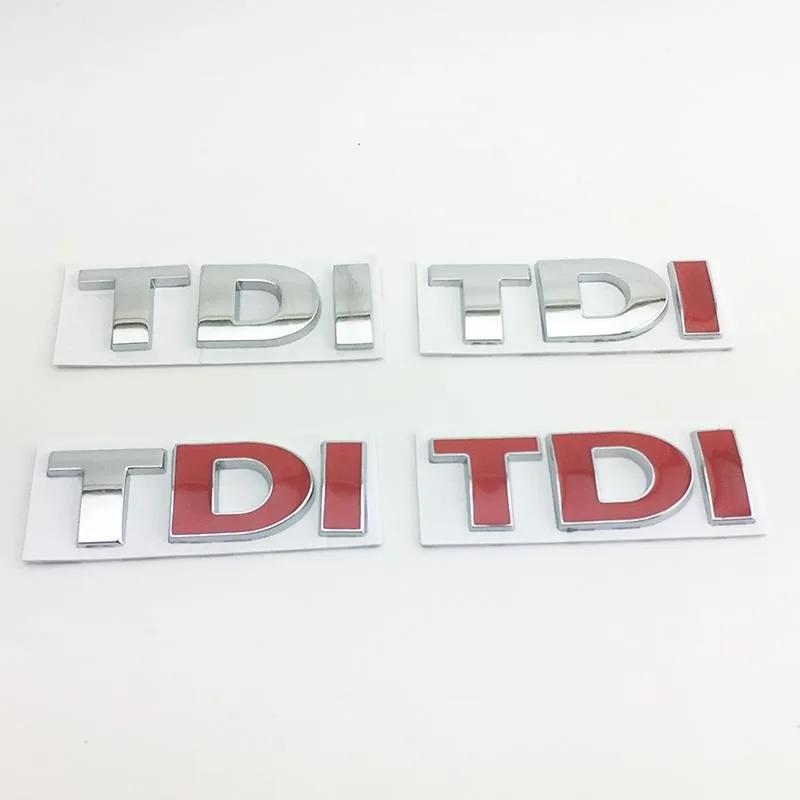 3D Metal TDI Logo Chrome Car Rear Trunk Badge Sticker Emblem For VW GTI Polo Golf 5 6 7 Tiguan Passat Decals Auto Accessories AX3