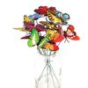 10/20/50Pcs Artificial Butterfly Insert Rod Garden Decor DIY Flower Arrangement