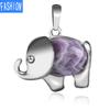 Натуральный кристалл, женская маленькая модель свежего животного, маленькое ожерелье со слоном, кулон, подарок на день Святого Валентина