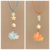 For Girls Chain Necklace Colorful Rope Best Friends Necklace Fashion Pendant Necklace
