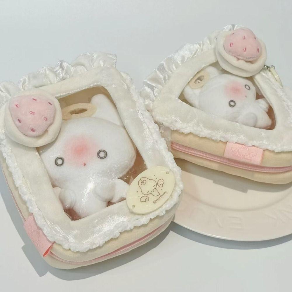 with Clear Window Doll Protector Case Plush Doll Display Bag Hanging Storage Bag Kids Student