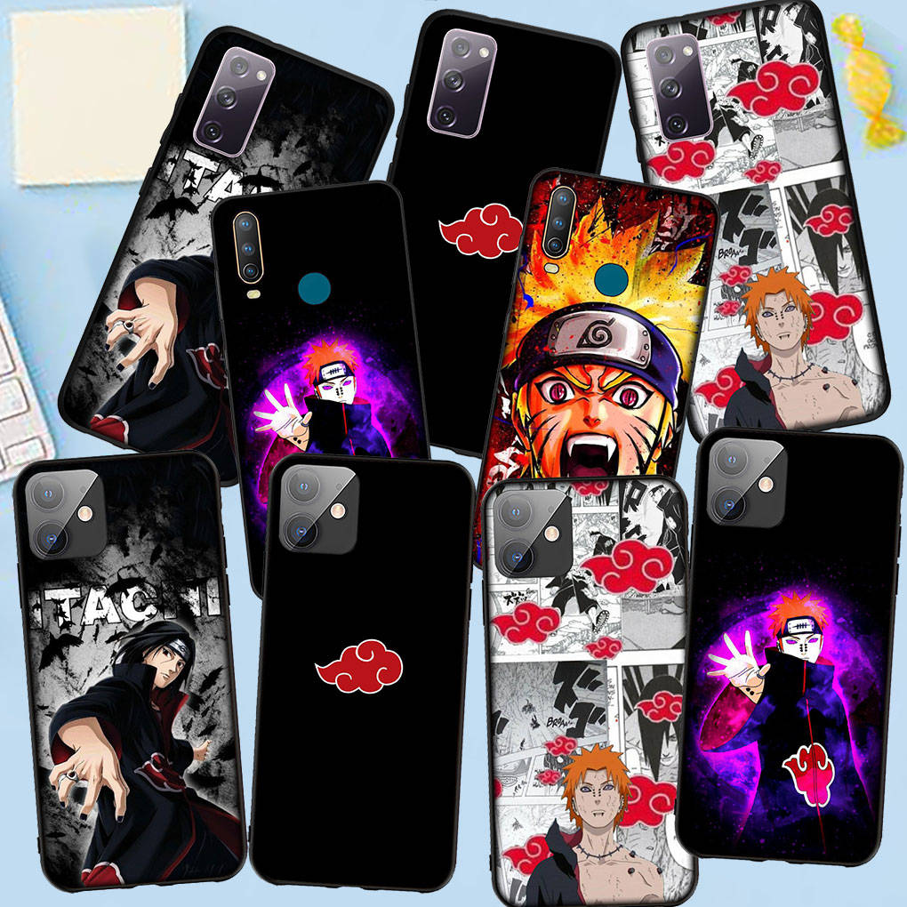 Чехол для Samsung Galaxy S25 S24 S23 iPhone 16 15 Xiaomi Redmi Note 14 13 12 16E 8 X 11 Pro Max XR OPPO Moto Huawei Akatsuki Pain Itachi Uchiha Naruto