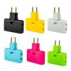 180 Degree Rotating EU Plug Converter with Three Extension Plugs, Mini Slim Wireless Outlet Adapter with Light for Convenience