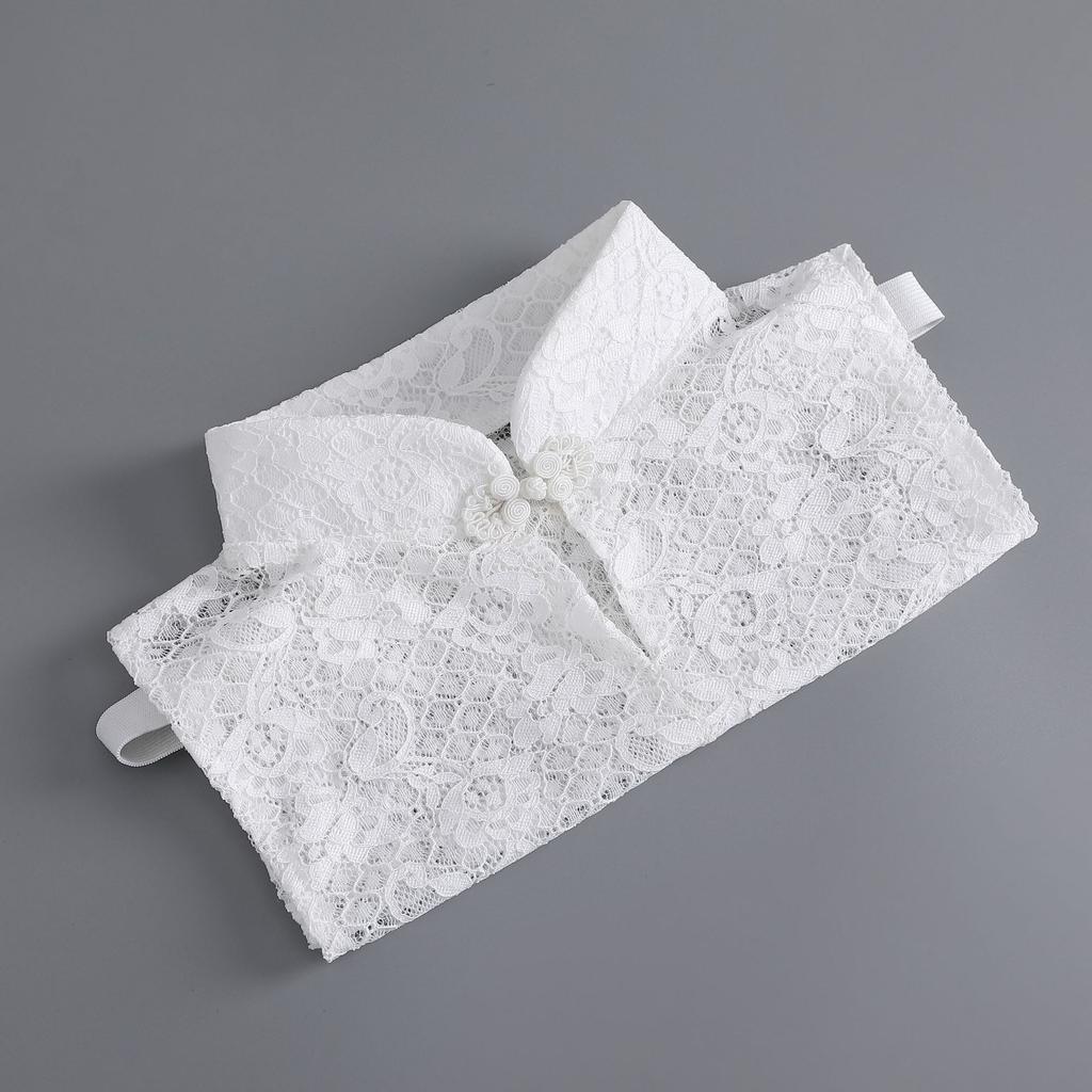 Stand Fake Collar Vintage White Women Shirt Blouse Detachable Collar Female Lace Removable Sweater Half Shirt Accessories