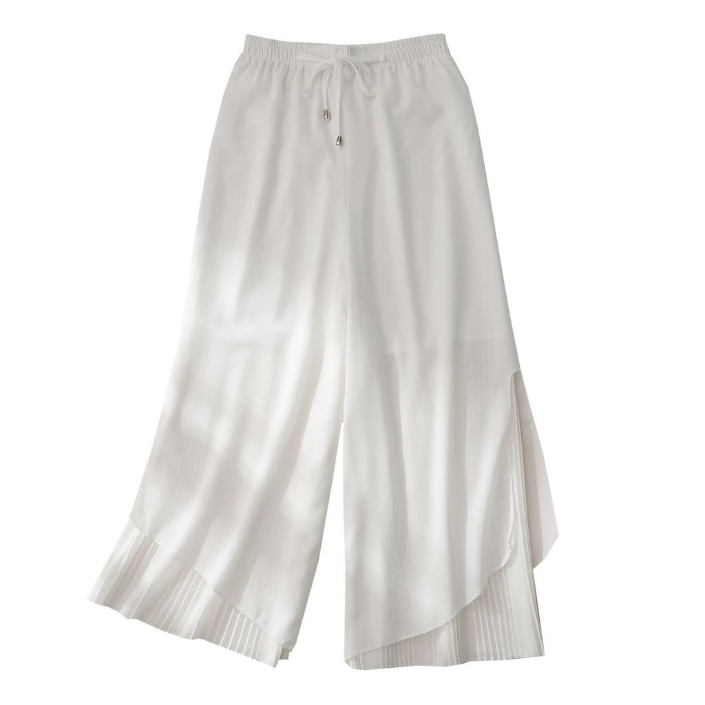 Летняя Новинка 9-дюймовая Юбка Шифон Свободные и Универсальные Висячие Широкие Брюки для Женщин