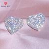 Heart Stud Earrings For Women Micro Paved CZ Stone Fashion Versatile Female Earrings Fancy Gift Hot Jewelry