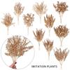 Plant Christmas Ornament Artificial Plant Gold Silver Simulation Leaf Christmas Artificial Flower