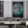 Metal Figure Statue Art Canvas Painting Posters and Prints Modern Lovers Sculpture Wall Pictures for Living Room Home Decoration