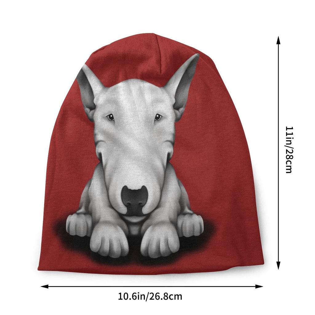 Английский бультерьер Skullies шапочки женские унисекс зимние теплые объемные шапочки шапка животное домашнее животное щенок вязаная шапка для лыж