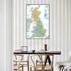 United Kingdom Administrative Area Map Poster Art Prints For Home Room Office Wall Decoration Educational Supplies Travel Products