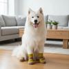 4pcs/set Elastic Puppy Warm Socks Cartoon Pattern Dog Paw Protectors Pet Footwear  Autumn Winter