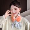 Knitted Fabric Faux Fur Scarf Cross Tie Winter Neck Scarf New Wrist Cuff  Daily Outfits