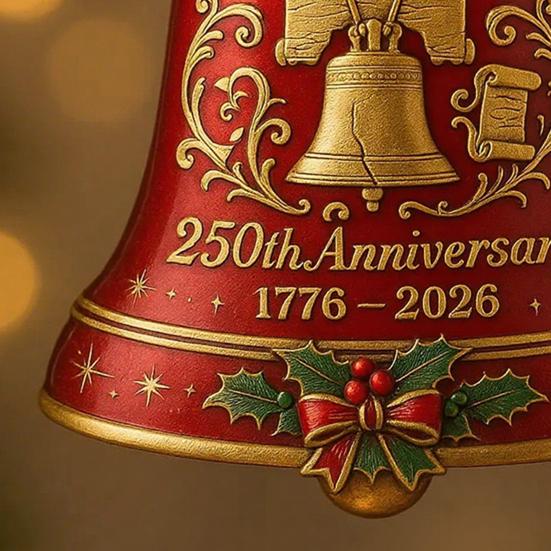 США 250-летний юбилейный колокольчик патриотический памятный дверной звонок рождественская елка подвесное украшение для домашнего сада декора