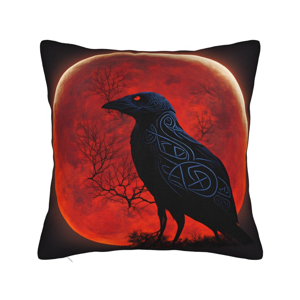 Tribal Raven Edda Pillow Cover Vintage Pillow Case For Office Car Home Decor Print Pillowcases Gift Idea