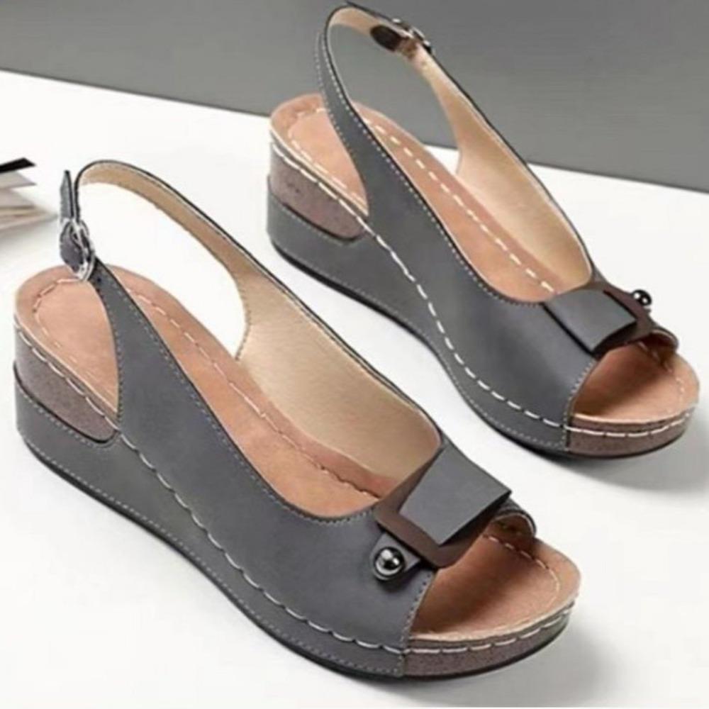 Модные босоножки женские летние босоножки на каблуках с мягкой подошвой летние туфли женские босоножки на танкетке с платформой Zapatos Mujer на танкетке