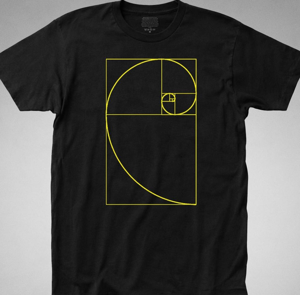 Golden Ratio T SHIRT Fibonacci Spiral DaVinci Tool God Geek Universe Esoteric
