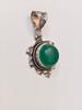 Green Onyx Pendant | 925 Sterling Silver, Handmade Round Gemstone Pendant.