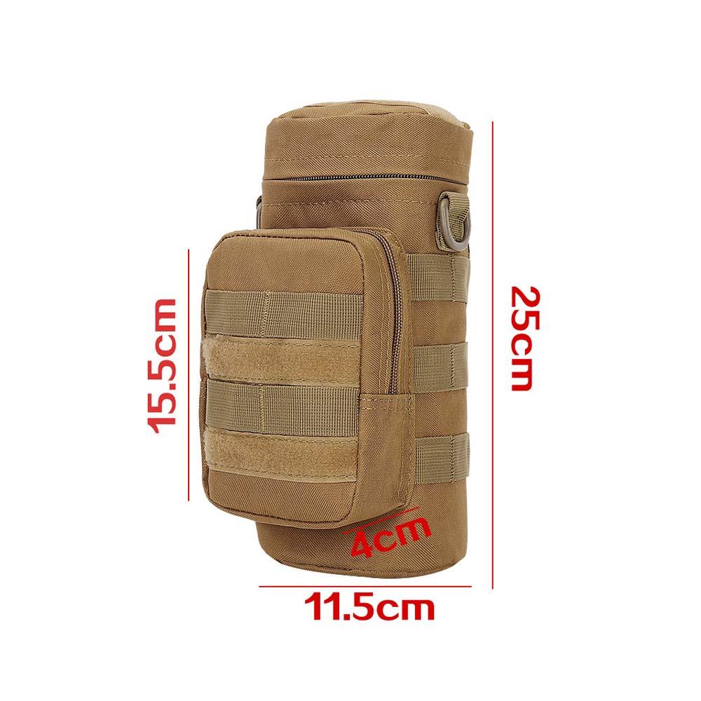 Тактическая сумка для бутылки с водой Molle, держатель для путешествий, кемпинга, пешего туризма, велоспорта, рыбалки, охоты, бутылки с водой, переноска для чайника