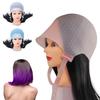 Hair Highlighting Hat with Needle Holes Hairdressing Tool Adjustable Buckle Multi-colors Hair Dye Hat Home Salon Supplies