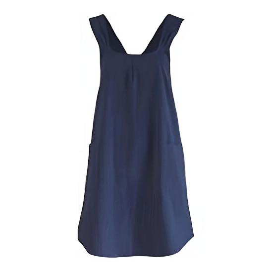 Хлопково-льняной фартук с перекрестной спинкой для женщин, мужчин, шеф-повара, японский стиль, сарафан с карманами для готовки, выпечки, садоводства