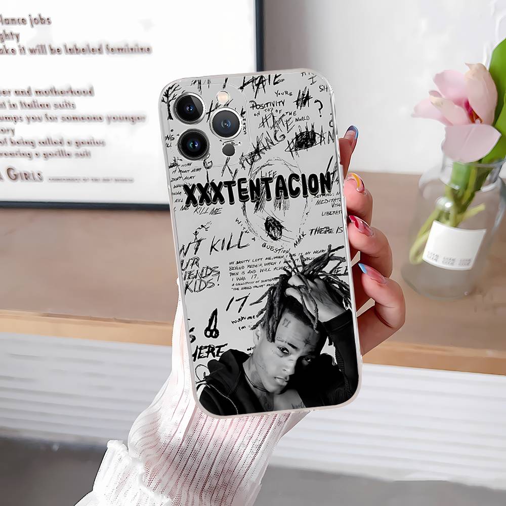 Прозрачный чехол для телефона рэпера X-XXXTentacionS для IPhone 16 15 14 13 12 11 Pro Max Plus Мягкая крышка