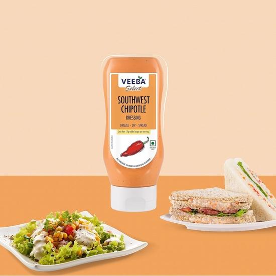 Заправка для салата Veeba Chipotle Southwest, 300 г и соусы Veeba, соус барбекю, 330 г
